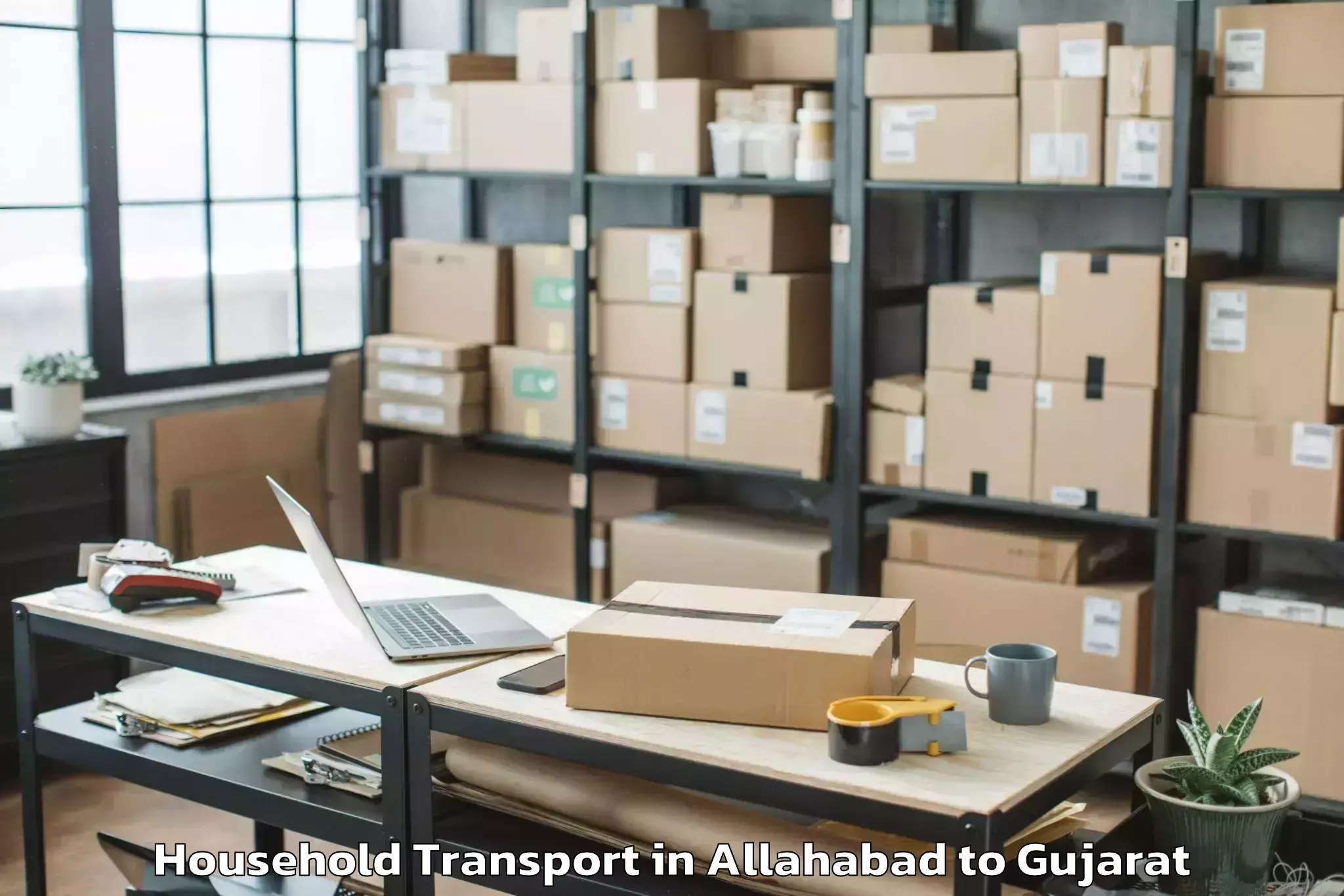 Reliable Allahabad to Gsfc University Vadodara Household Transport